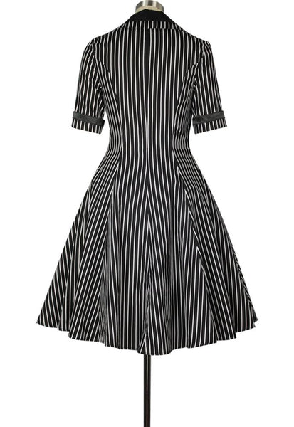 Tuxedo Print Dress – Mode Mundo